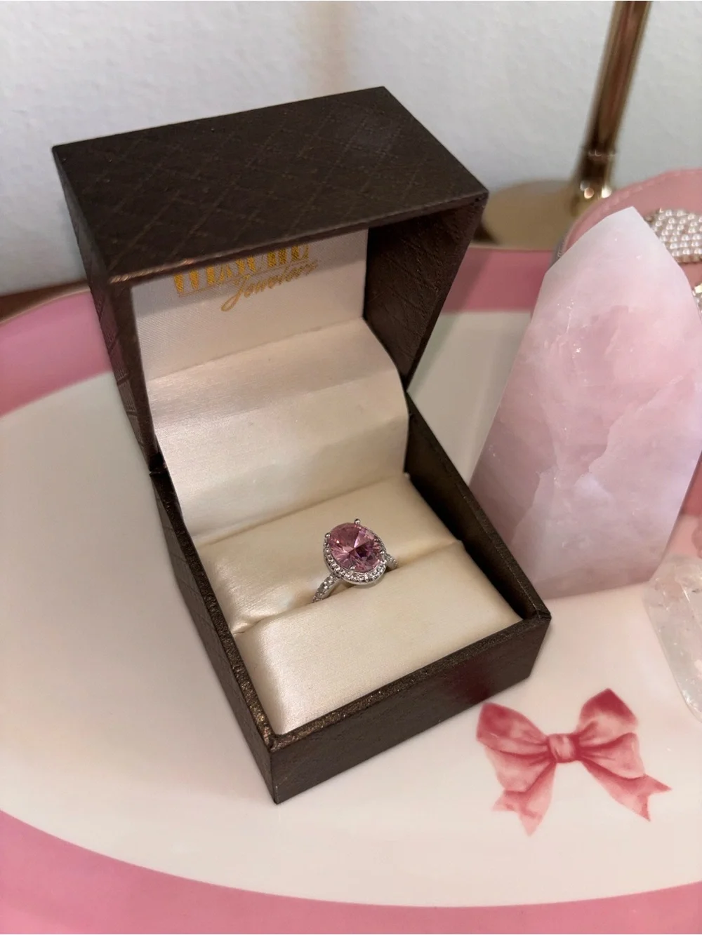 Wesc Pink Halo Silver Ring